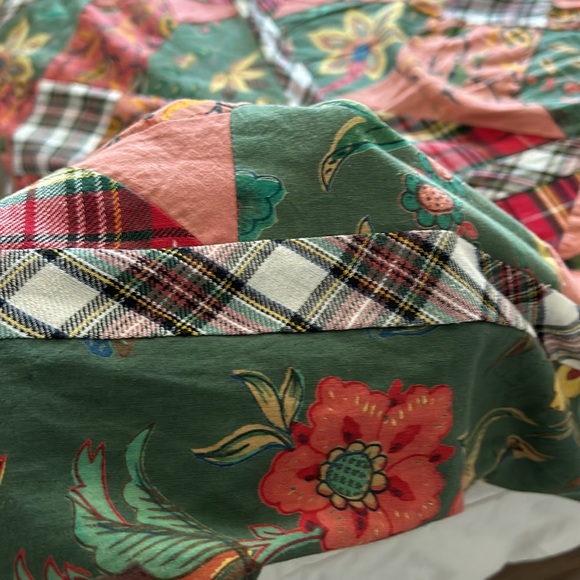 Vintage Bloomingdale’s Cotton Patchwork Bed Cover Blanket Twin size - Picture 12 of 17